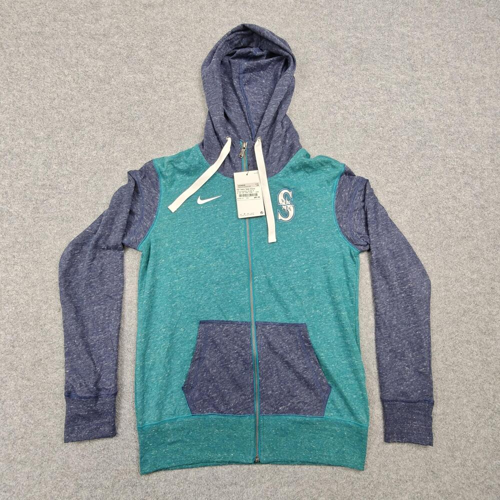 Nike Hoodie Womens XS Green Full Zip Seattle Mariners Graphic Team Store